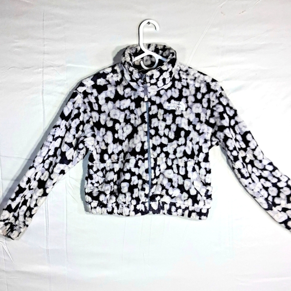 Girl's Northface Size 10-12 Olsolita Leopard Print Full Zip Jacket - Picture 1 of 9